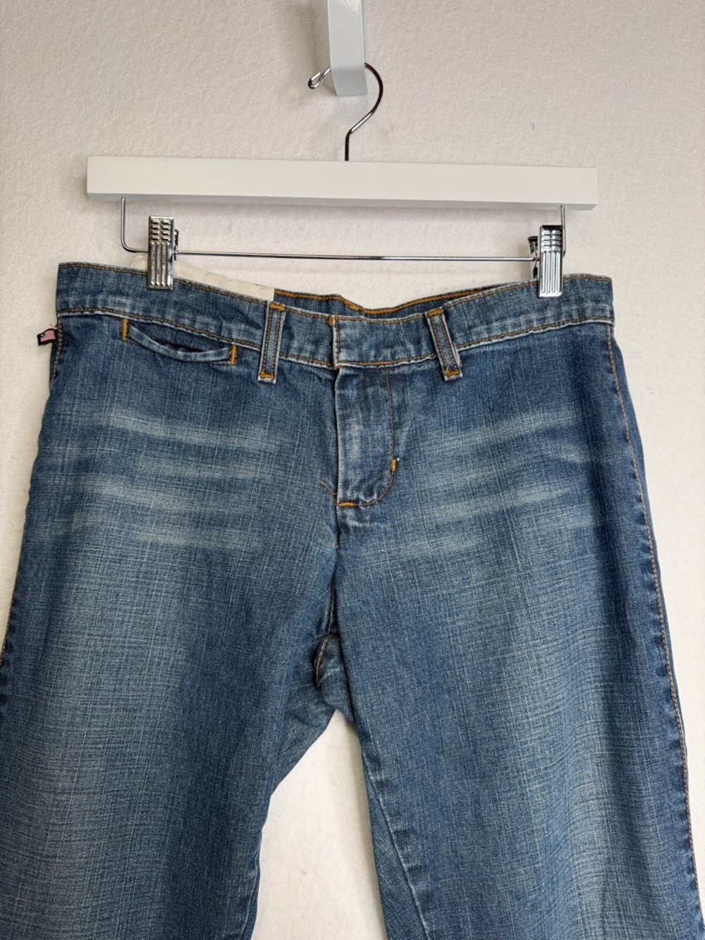 Vintage Y2K Ralph Lauren Capri Knee Seam Blue Jeans | 6 - Picture 3 of 5